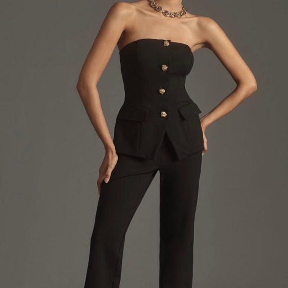 ANTHROPOLGIE MAEVE Structured Twofer Jumpsuit SIZE: XS - Picture 2 of 4